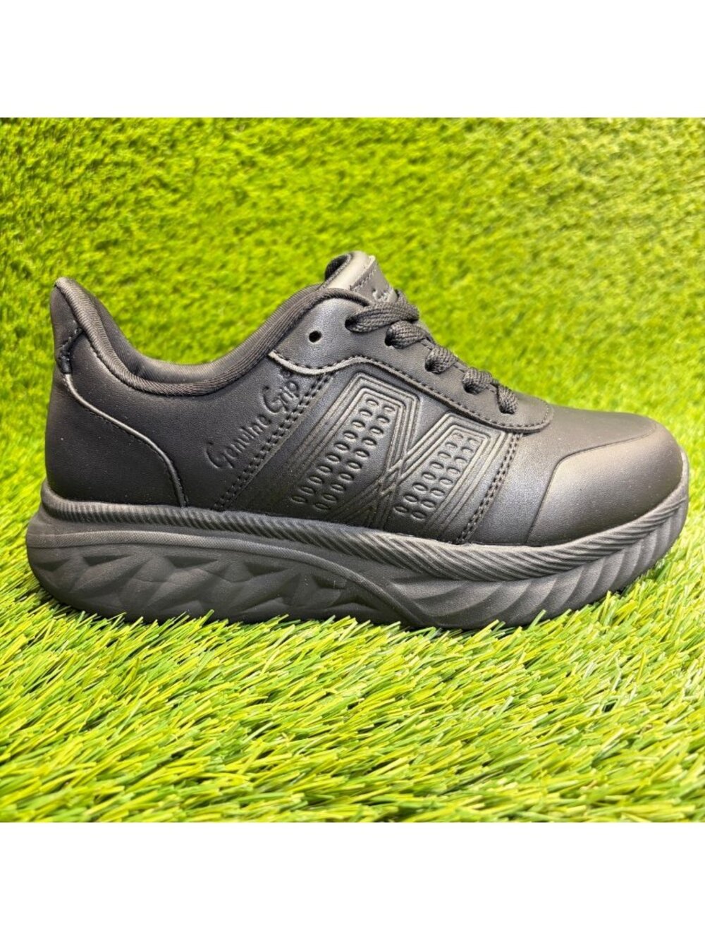 Genuine Grip 150 SR Womens Size 7.5 Triple Black Composite Toe Safety Work Shoes